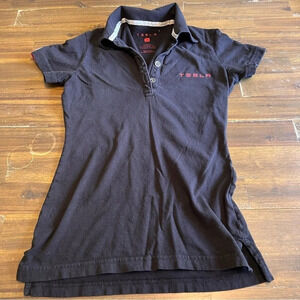 Tesla Black Logo Polo Size XS
